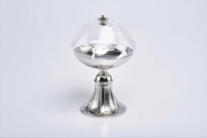 Lampada bianca su base nikel Art. C.1488