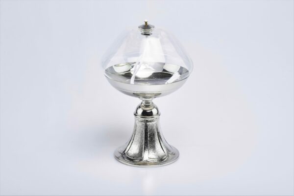 Lampada bianca su base nikel Art. C.1488