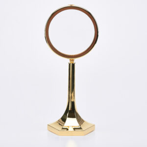 Espositore per Ostia Magna base esagono ottone dorato zecchino Art. C.351
