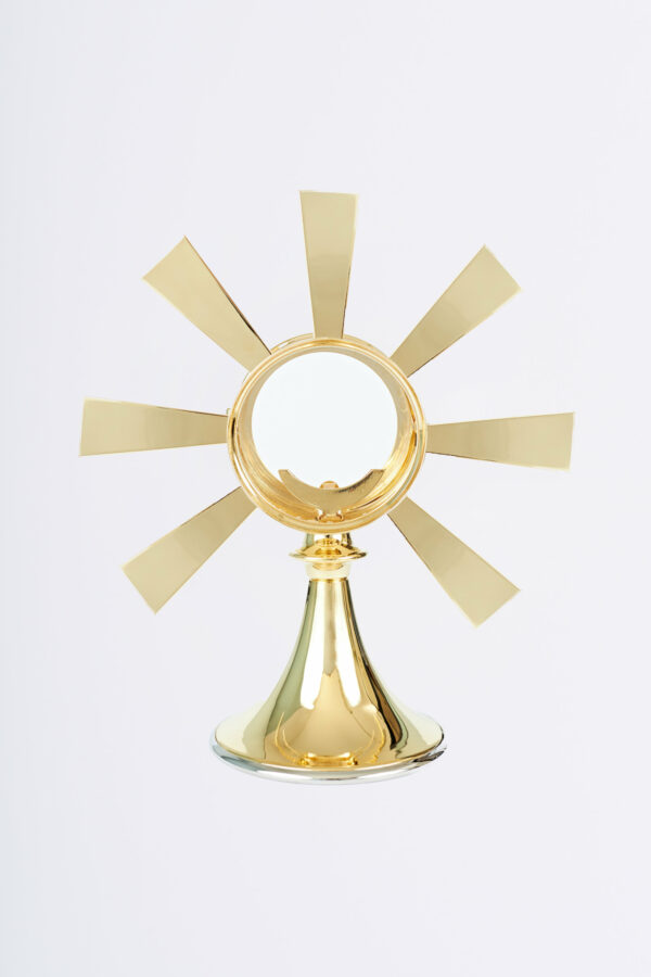 Ostensorio mini in ottone dorato Art. C.1350