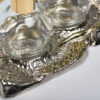 Servizio ampolle su vassoio fuso argento e oro Art. C.501 - immagine 3